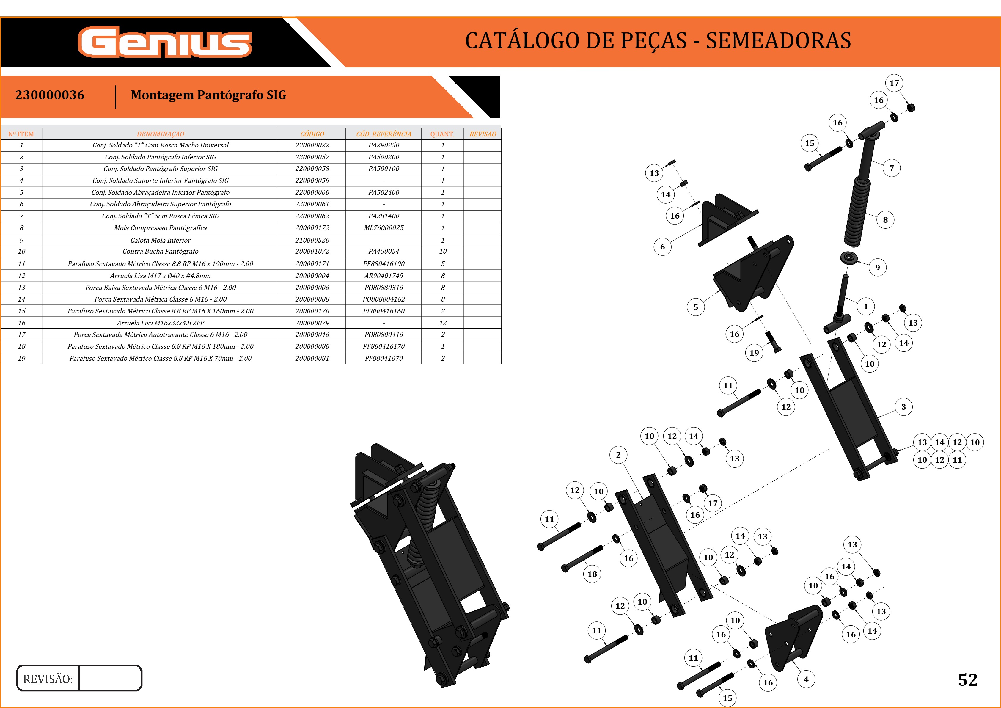 Montagem Pantógrafo SIG