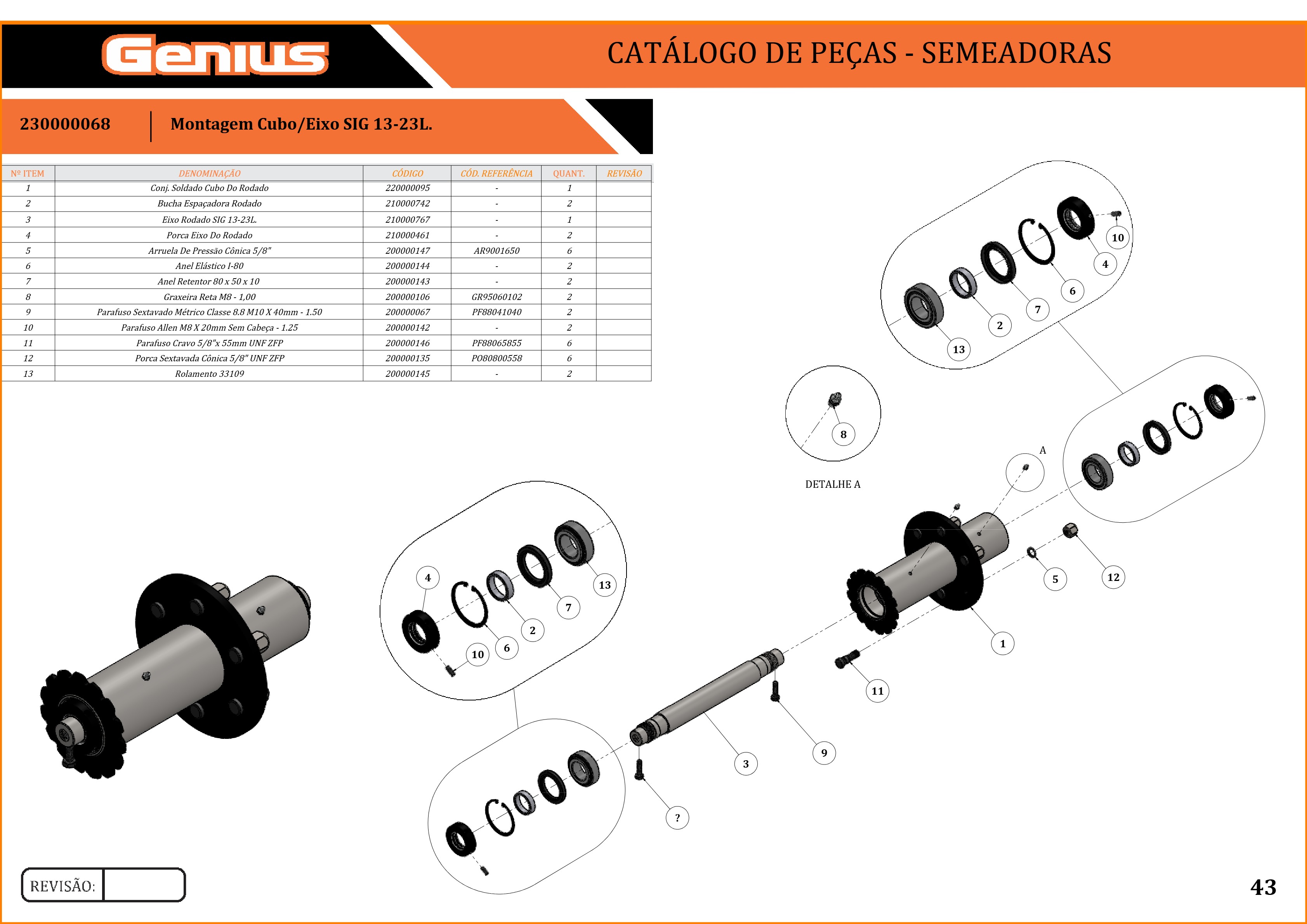 Montagem Cubo/Eixo SIG 13-23L.