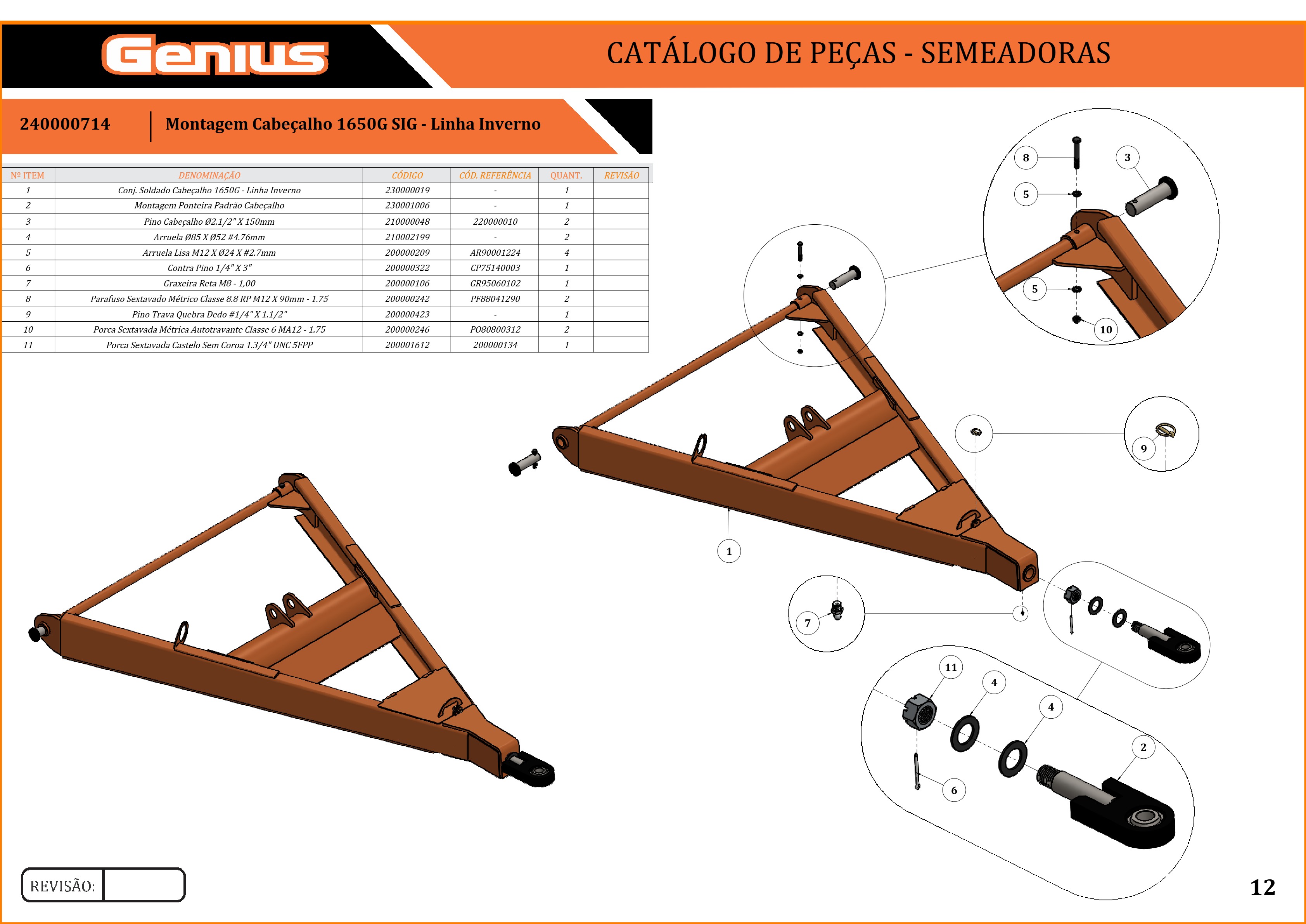 Montagem Cabeçalho 1650G SIG - Linha Inverno